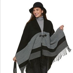 Women’s fringed ruana from Apt. 9.